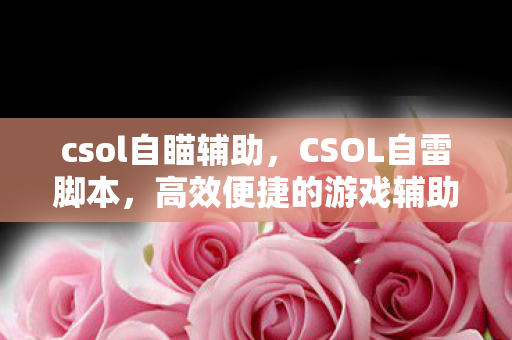 csol自瞄辅助,CSOL自雷脚本,高效便捷的游戏辅助工具 csol自瞄辅助,CSOL自雷脚本,高效便捷的游戏辅助工具