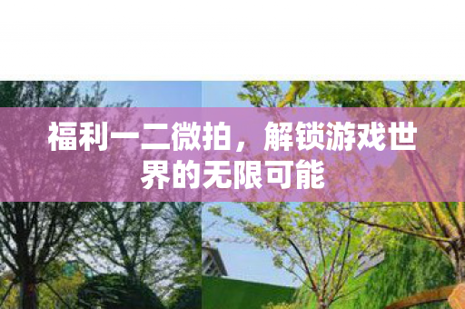 福利一二微拍,解锁游戏世界的无限可能 福利一二微拍,解锁游戏世界的无限可能