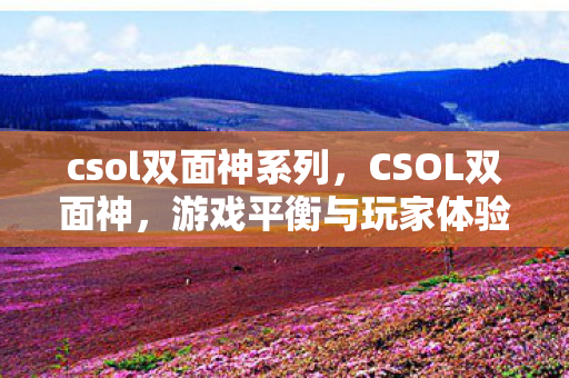 csol双面神系列,CSOL双面神,游戏平衡与玩家体验的双重挑战 csol双面神系列,CSOL双面神,游戏平衡与玩家体验的双重挑战