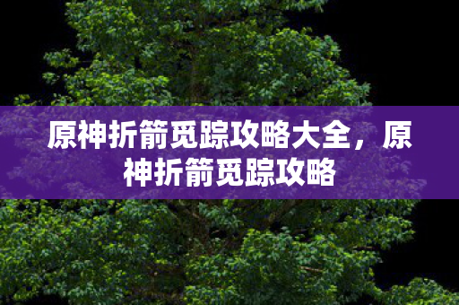 原神折箭觅踪攻略大全,原神折箭觅踪攻略 原神折箭觅踪攻略大全,原神折箭觅踪攻略