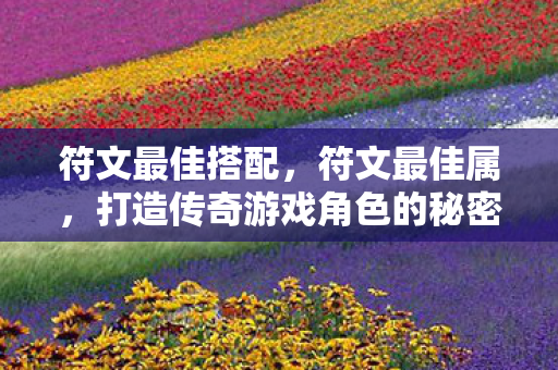 符文最佳搭配，符文最佳属，打造传奇游戏角色的秘密武器