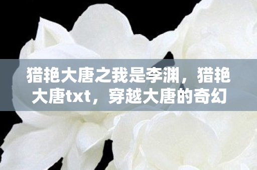 猎艳大唐之我是李渊,猎艳大唐txt,穿越大唐的奇幻之旅 猎艳大唐之我是李渊,猎艳大唐txt,穿越大唐的奇幻之旅