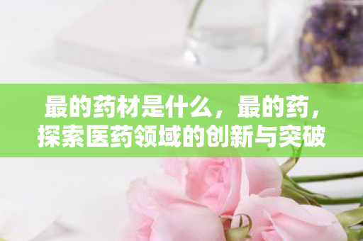 最的药材是什么,最的药,探索医药领域的创新与突破 最的药材是什么,最的药,探索医药领域的创新与突破