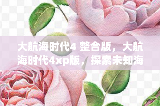 大航海时代4 整合版，大航海时代4xp版，探索未知海域的奇幻之旅