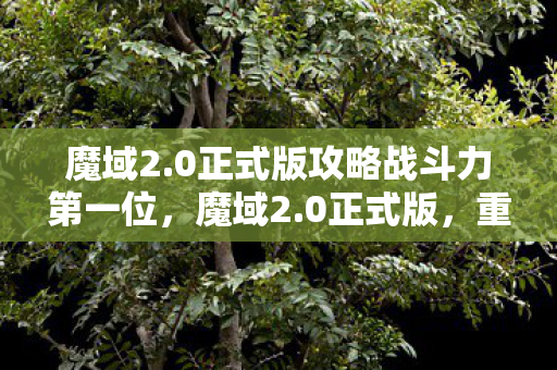 魔域2.0正式版攻略战斗力第一位,魔域2.0正式版,重塑经典,再续传奇 魔域2.0正式版攻略战斗力第一位,魔域2.0正式版,重塑经典,再续传奇