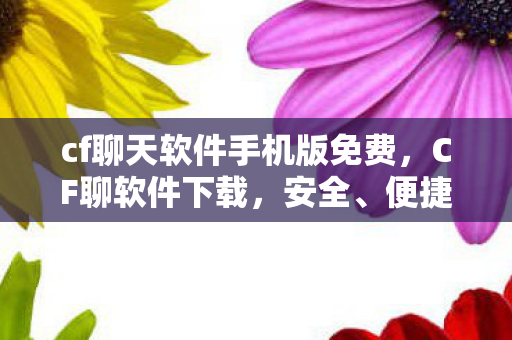 cf聊天软件手机版免费，CF聊软件下载，安全、便捷、高效的官方渠道