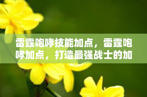 雷霆咆哮技能加点,雷霆咆哮加点,打造最强战士的加点攻略 雷霆咆哮技能加点,雷霆咆哮加点,打造最强战士的加点攻略