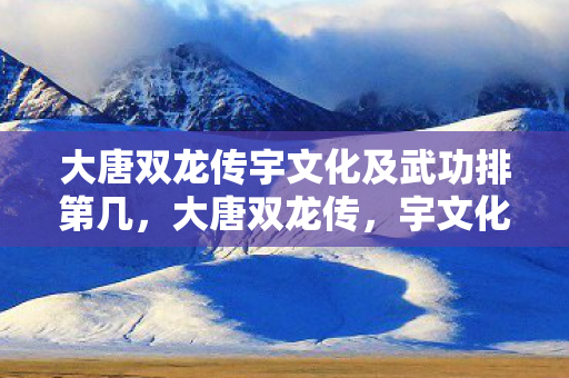 大唐双龙传宇文化及武功排第几,大唐双龙传,宇文化及的权谋与悲剧 大唐双龙传宇文化及武功排第几,大唐双龙传,宇文化及的权谋与悲剧