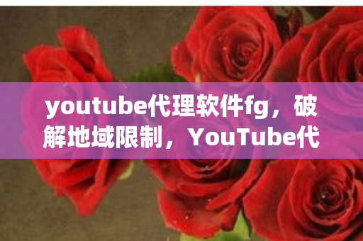 youtube代理软件fg，破解地域限制，YouTube代理软件全解析