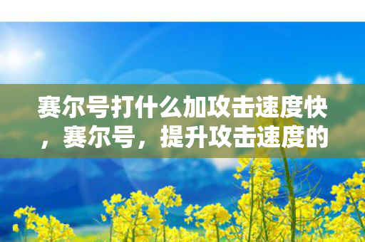 赛尔号打什么加攻击速度快，赛尔号，提升攻击速度的有效策略