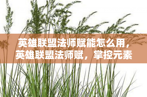 英雄联盟法师赋能怎么用，英雄联盟法师赋，掌控元素，铸就传奇