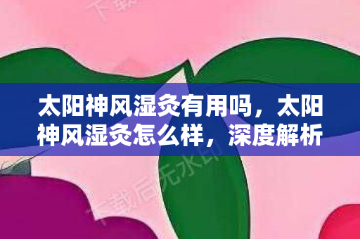 太阳神风湿灸有用吗,太阳神风湿灸怎么样,深度解析其疗效与优势 太阳神风湿灸有用吗,太阳神风湿灸怎么样,深度解析其疗效与优势