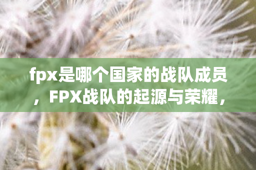 fpx是哪个国家的战队成员,FPX战队的起源与荣耀,中国电竞的璀璨之星 fpx是哪个国家的战队成员,FPX战队的起源与荣耀,中国电竞的璀璨之星