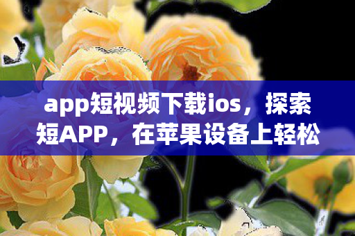 app短视频下载ios,探索短APP,在苹果设备上轻松下载安装 app短视频下载ios,探索短APP,在苹果设备上轻松下载安装