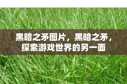 黑暗之矛图片,黑暗之矛,探索游戏世界的另一面 黑暗之矛图片,黑暗之矛,探索游戏世界的另一面