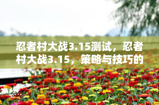 忍者村大战3.15测试,忍者村大战3.15,策略与技巧的深度剖析 忍者村大战3.15测试,忍者村大战3.15,策略与技巧的深度剖析