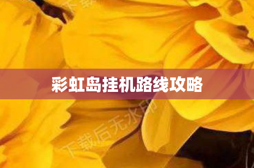 彩虹岛挂机路线攻略 彩虹岛挂机路线攻略
