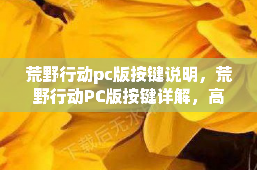 荒野行动pc版按键说明,荒野行动PC版按键详解,高效操作,助你称霸战场 荒野行动pc版按键说明,荒野行动PC版按键详解,高效操作,助你称霸战场