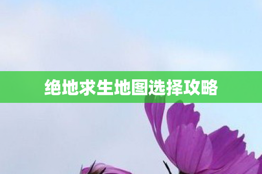 绝地求生地图选择攻略 绝地求生地图选择攻略
