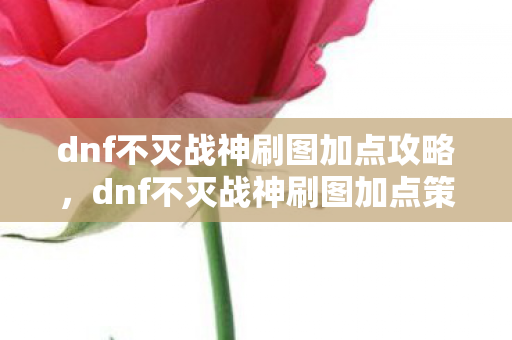 dnf不灭战神刷图加点攻略,dnf不灭战神刷图加点策略 dnf不灭战神刷图加点攻略,dnf不灭战神刷图加点策略