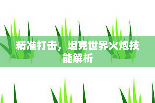 精准打击,坦克世界火炮技能解析 精准打击,坦克世界火炮技能解析