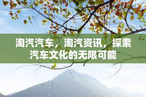 淘汽汽车,淘汽资讯,探索汽车文化的无限可能 淘汽汽车,淘汽资讯,探索汽车文化的无限可能