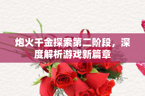 炮火千金探索第二阶段,深度解析游戏新篇章 炮火千金探索第二阶段,深度解析游戏新篇章