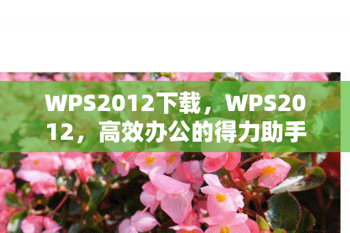 WPS2012下载,WPS2012,高效办公的得力助手 WPS2012下载,WPS2012,高效办公的得力助手