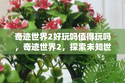 奇迹世界2好玩吗值得玩吗,奇迹世界2,探索未知世界的无尽乐趣 奇迹世界2好玩吗值得玩吗,奇迹世界2,探索未知世界的无尽乐趣