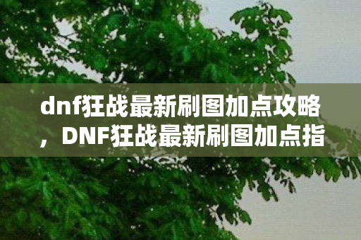 dnf狂战最新刷图加点攻略,DNF狂战最新刷图加点指南 dnf狂战最新刷图加点攻略,DNF狂战最新刷图加点指南