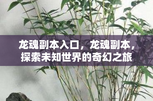 龙魂副本入口,龙魂副本,探索未知世界的奇幻之旅 龙魂副本入口,龙魂副本,探索未知世界的奇幻之旅