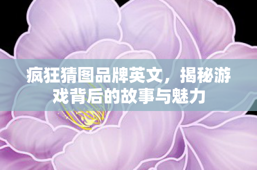 疯狂猜图品牌英文,揭秘游戏背后的故事与魅力 疯狂猜图品牌英文,揭秘游戏背后的故事与魅力