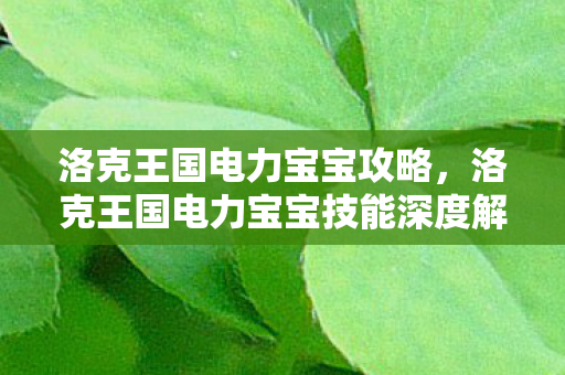 洛克王国电力宝宝攻略,洛克王国电力宝宝技能深度解析 洛克王国电力宝宝攻略,洛克王国电力宝宝技能深度解析
