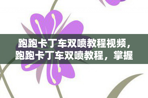 跑跑卡丁车双喷教程视频,跑跑卡丁车双喷教程,掌握技巧,提升速度 跑跑卡丁车双喷教程视频,跑跑卡丁车双喷教程,掌握技巧,提升速度