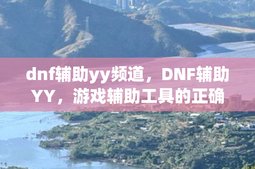 dnf辅助yy频道，DNF辅助YY，游戏辅助工具的正确使用与风险规避