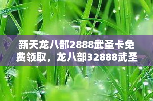 新天龙八部2888武圣卡免费领取，龙八部32888武圣卡免费领取，畅游经典，尽享特权！
