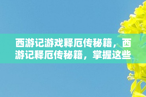 西游记游戏释厄传秘籍,西游记释厄传秘籍,掌握这些技巧,轻松通关 西游记游戏释厄传秘籍,西游记释厄传秘籍,掌握这些技巧,轻松通关