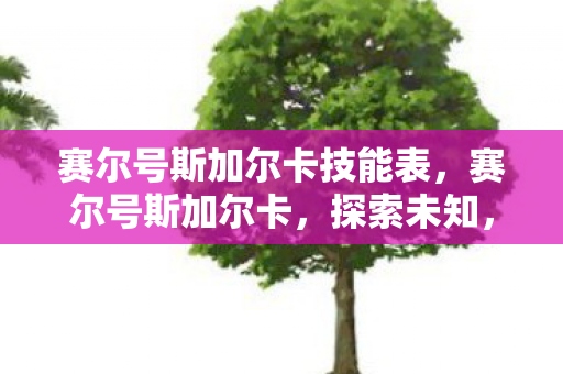 赛尔号斯加尔卡技能表，赛尔号斯加尔卡，探索未知，挑战极限