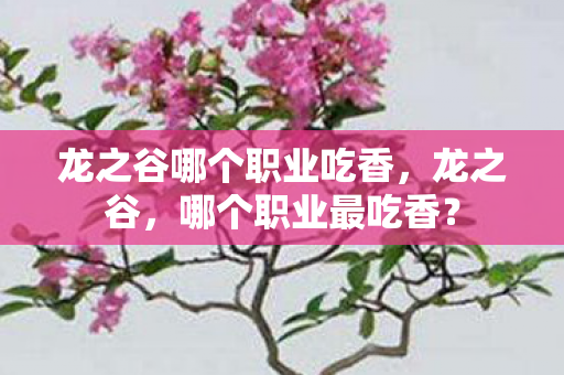 龙之谷哪个职业吃香,龙之谷,哪个职业最吃香? 龙之谷哪个职业吃香,龙之谷,哪个职业最吃香?