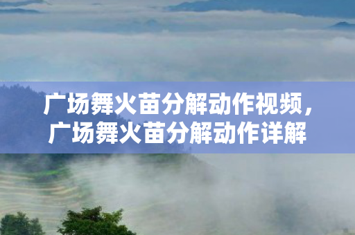 广场舞火苗分解动作视频，广场舞火苗分解动作详解