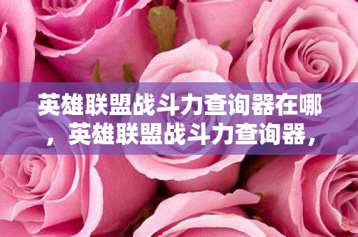 英雄联盟战斗力查询器在哪，英雄联盟战斗力查询器，提升游戏实力，助力玩家称霸战场