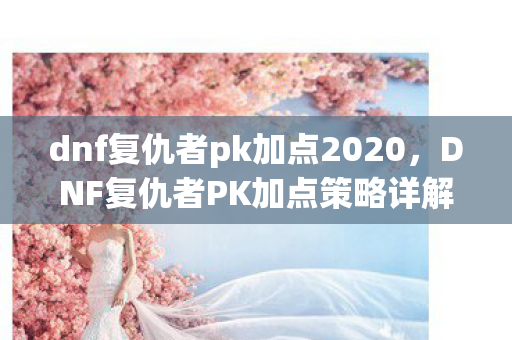 dnf复仇者pk加点2020,DNF复仇者PK加点策略详解 dnf复仇者pk加点2020,DNF复仇者PK加点策略详解