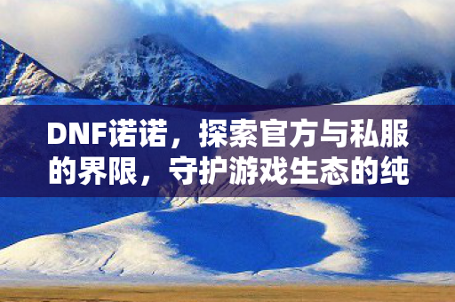 DNF诺诺,探索官方与私服的界限,守护游戏生态的纯净 DNF诺诺,探索官方与私服的界限,守护游戏生态的纯净
