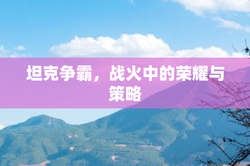 坦克争霸,战火中的荣耀与策略 坦克争霸,战火中的荣耀与策略