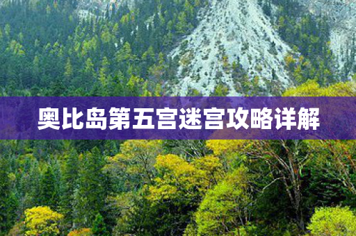奥比岛第五宫迷宫攻略详解 奥比岛第五宫迷宫攻略详解