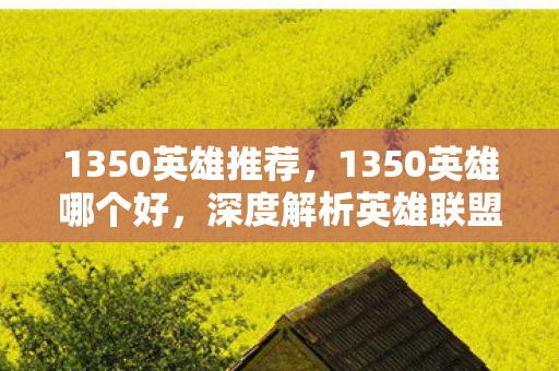 1350英雄推荐，1350英雄哪个好，深度解析英雄联盟中的1350金币英雄选择