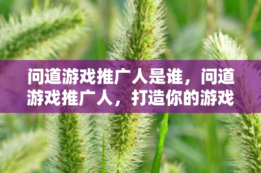 问道游戏推广人是谁,问道游戏推广人,打造你的游戏王国 问道游戏推广人是谁,问道游戏推广人,打造你的游戏王国