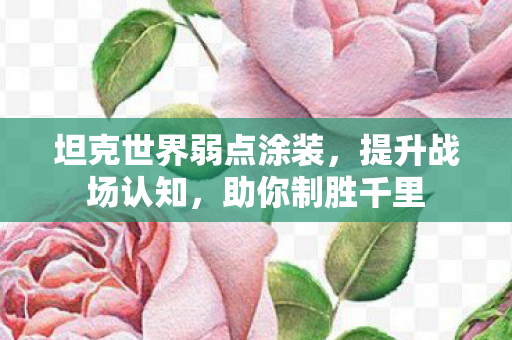坦克世界弱点涂装,提升战场认知,助你制胜千里 坦克世界弱点涂装,提升战场认知,助你制胜千里