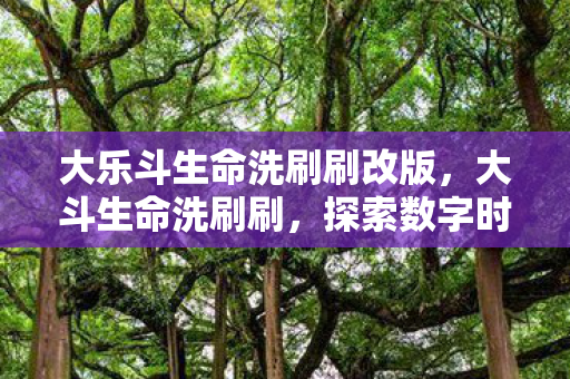 大乐斗生命洗刷刷改版,大斗生命洗刷刷,探索数字时代的健康与清洁新纪元 大乐斗生命洗刷刷改版,大斗生命洗刷刷,探索数字时代的健康与清洁新纪元