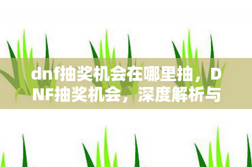 dnf抽奖机会在哪里抽,DNF抽奖机会,深度解析与策略指南 dnf抽奖机会在哪里抽,DNF抽奖机会,深度解析与策略指南